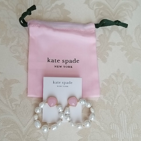 Kate Spade NY Stone & Pearl Door Knocker Earrings - Picture 3 of 8